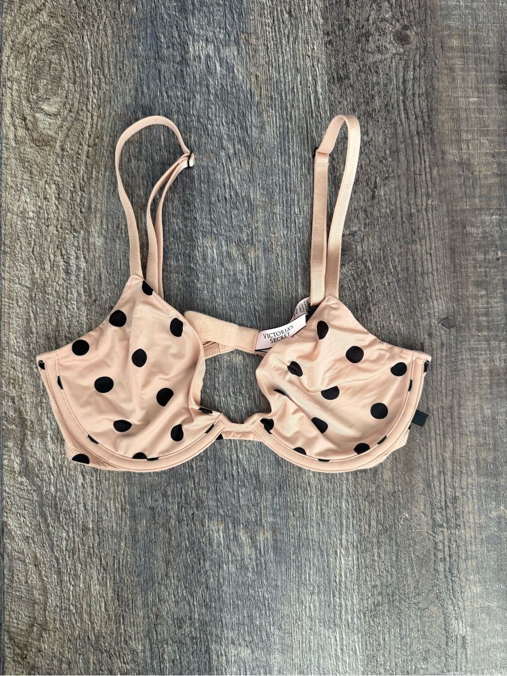 Victoria's Secret Blush Pink Polka Dot Underwire Bra